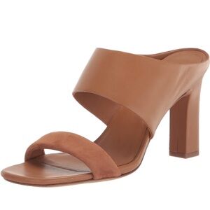 Vince Women's Quinn Sandals High Heels Brown Tan Suede